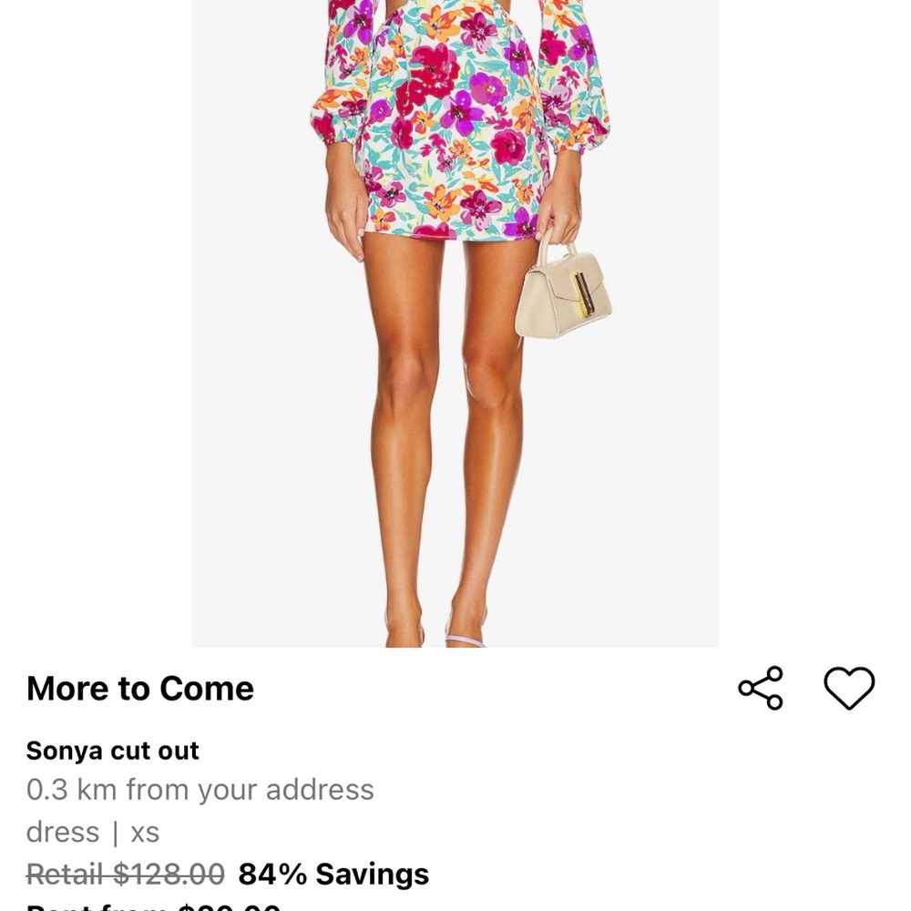 Floral Cut-Out Mini Dress - Sonya cut out - Picture 5 of 6